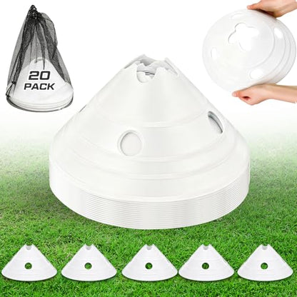 Jumbo Soccer Cones Big Training Disc Cone - color: White