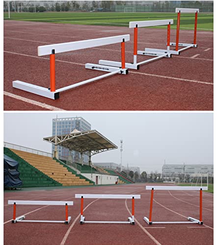 Height Adjustable Hurdles, Adjustable Speed Agility Hurdles, Heavy Duty Metal Fitness & Obstacle Training Equipment, Football Track and Field Training Jumping Bar Set, A