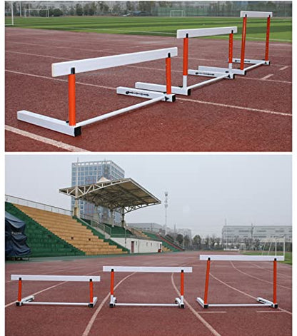 Height Adjustable Hurdles, Adjustable Speed Agility Hurdles, Heavy Duty Metal Fitness & Obstacle Training Equipment, Football Track and Field Training Jumping Bar Set, A