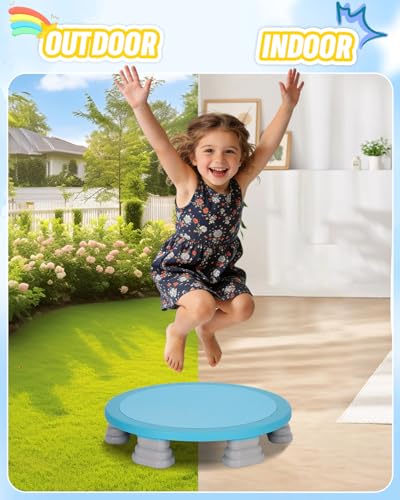 Mini Trampoline for Kids, Rebounder Bouncing Board with Non-Slip Base, Sensory Trampoline for Autism Kids, Rebound Jumping Board for Indoor Outdoor Play Autism Sensory Development Ideal Gift