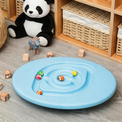 Kids Balance Board Wobble Rocker Balance Board with Mini Balls Load 170lb for Balancing Exercise Equipment Game 18.5 x 14.57 Inch