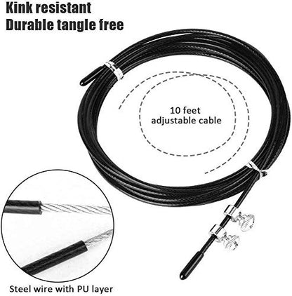 1 Pc of SPORT FERVOUR Jump Rope with Anti Slip Handles-Adjustable-Speed Ball Bearing