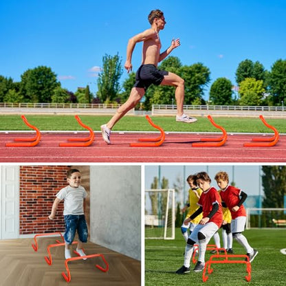 Agility Hurdles Training Equipment - Speed Hurdles and Soccer Cones with Carrying Bag for Soccer, Football, and Track Drills, Ideal for Athletes Speed and Agility Training - style: 10 PCS