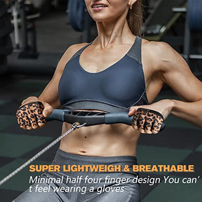Minimal Workout Gloves,Short Micro Weight Lifting Gloves Grip Pads with Full Palm Protection & Extra Grip for Men Women Weightlifting,Gym,Cross Training,Powerlifting,WODs.
