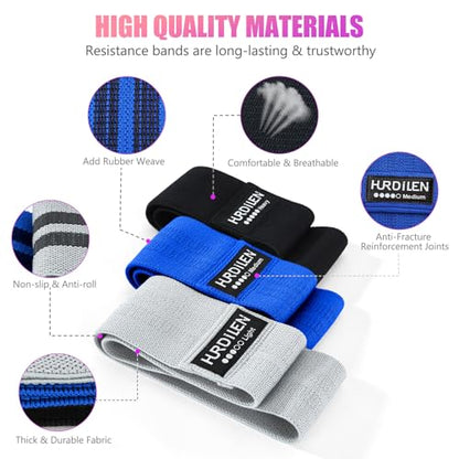 Resistance Bands for Working Out, Exercise Workout Bands for Women & Men, 3 Levels Elastic Stretch Bands for Exercise with Carry Bag for Physical Therapy, Home Fitness, Strength Training, Yoga