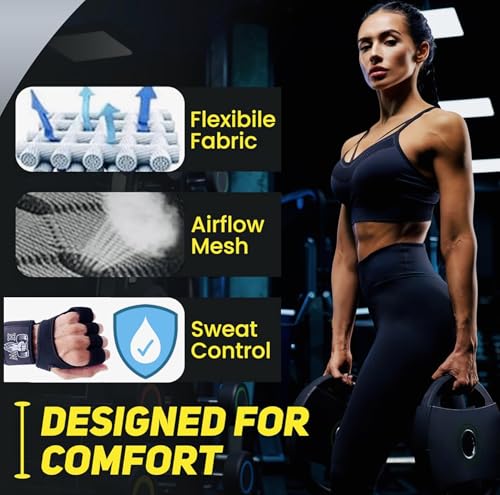 HW Weight Lifting Gloves for Men & Women – Gym Workout Gloves with Wrist Support, Full Palm Protection & Grip – Breathable Gloves for Crossfit, Training, Fitness & Strength Workouts - size: X-Small
