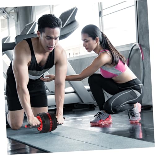 Abdominal Wheel for Fitness with Thickened Anti-Skid Roller and Black Pad Core Strength Trainer for Men and Women Home Gym Workout 7.08X7.08X5.90 Inches