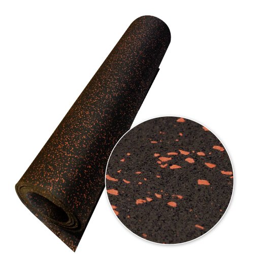 Rubber-Cal Elephant Bark Rubber Flooring - 3/16" Thick - color: Red Dot, size: 60"L x 48"W x 0.2"Th