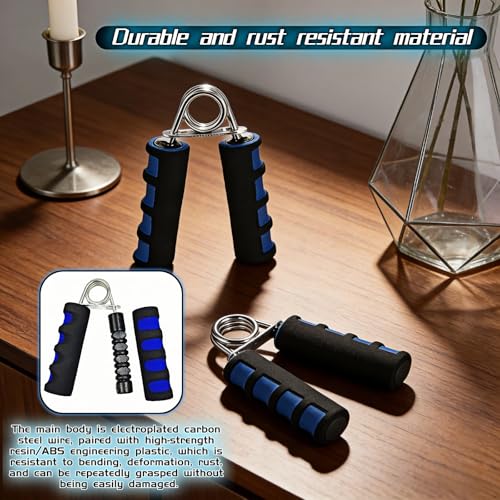 Hand Grip Strengthener Set, Carbon steel wire+thickened foam Hand Exerciser for Wrist Forearm and Finger Strength Training, 2 Pack