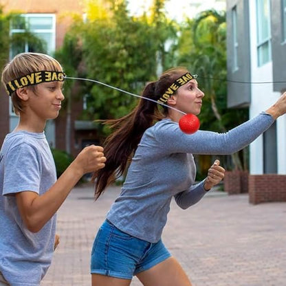 Kids Headband Reflex Ball - PU Reflex Ball Headband, Youth Boxing Training Ball | Exercise Hand-Eye Coordination Boxing Balls, Kid's Training Ball for Bedroom, Courtyard, Parks, Gym