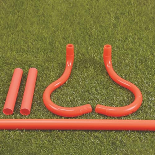 Didiseaon 3pcs Detachable Speed Hurdles Set for Agility and Balance Training, Orange Lightweight Plastic Track and Field Equipment for Soccer Basketball Football