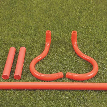 Didiseaon 3pcs Detachable Speed Hurdles Set for Agility and Balance Training, Orange Lightweight Plastic Track and Field Equipment for Soccer Basketball Football