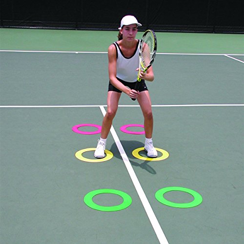 Oncourt Offcourt Tennis Donut Rings – Set of 6 / Lightweight and Long Lasting/Anti-Slip - size: Big - 21"