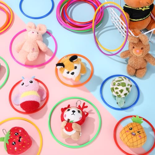 52 Pcs Ring Toss Game Set 12 Plastic Training Cones 40 Toss Rings for Carnival Party Backyard Indoor Outdoor Games