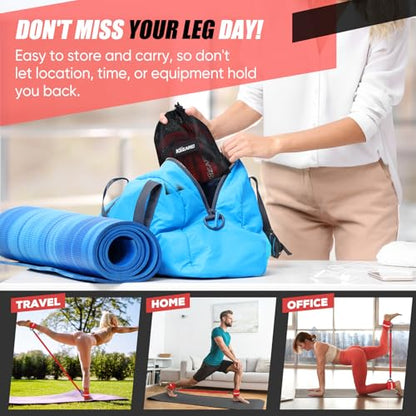 Ankle Resistance Bands with Cuffs, Ankle Weights Bands for Working Out, Women Leg and Glutes Workout Equipment, Exercise Bands for Kickbacks, Butt and Booty Trainer, Home Gym Fitness Equipment