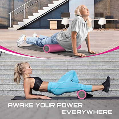Yes4All High-Density EPP Round Back Roller Foam, Exercise Foam Roller for Yoga, Pilates & Stretching - 12, 18, 24, 36 inch