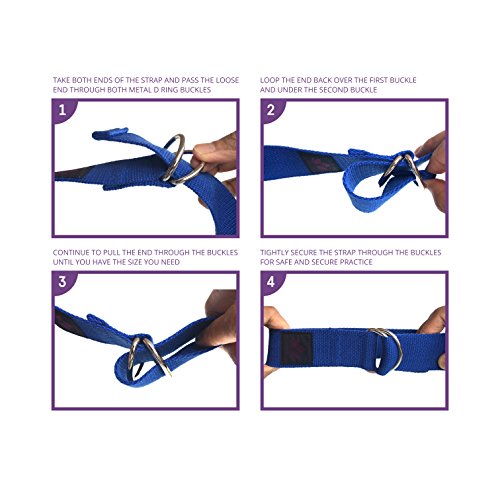 8 ft Yoga Strap for Exercise & Physical Therapy, Leg Stretching Strap Yoga Accessories & Stretching Equipment, Leg Stretcher for Women & Men, Home Workout Essentials