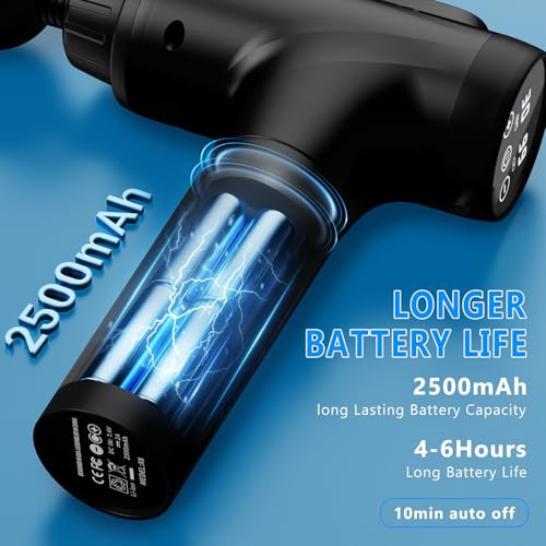 APHERMA Massage Gun, Muscle Massage Gun for Athletes Handheld Electric Deep Tissue Back Massager, Percussion Massage Device for Pain Relief with 30 Speed Levels 9 Heads Black - color: Black