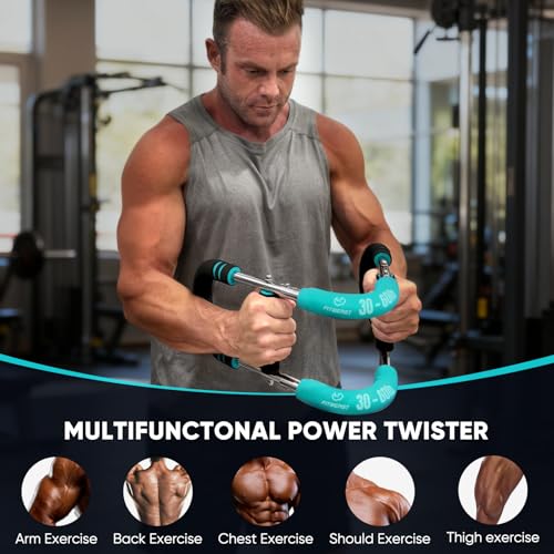 FitBeast Twister Arm Trainer, 4 Progressive Resistance Levels (30-120 lbs), 4-Spring Adjustable Arm & Chest Workout Equipment, Upper Body Strength Training Equipment for Home Gym