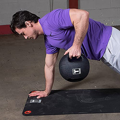 Body-Solid Exercise Medicine Balls, Heavy-Duty Non Slip Rubber Grip with Dual Handles Medicine Ball for Weights Training, Weightlifting & Core Workouts - size: 14 lbs.