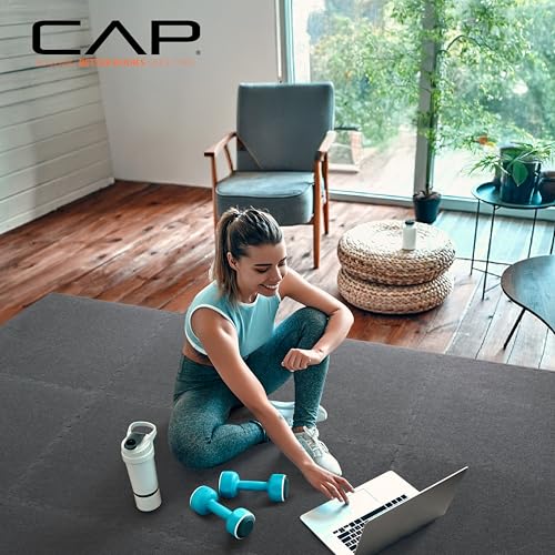 CAP Barbell Interlocking EVA Foam Carpet Puzzle Mat Floor Tiles - 24" x 24" x 1/2" | Multiple Color Options
