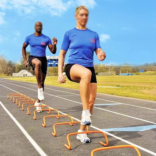 Mini Hurdles for Track and Field, 6" 9 12 16 20 24 Inch Speed Hurdles for Agility Training, Kids/Athletes/Basketball/Baseball/Soccer/Football Indoor Outdoor Sports Equipment(60cm/24in)