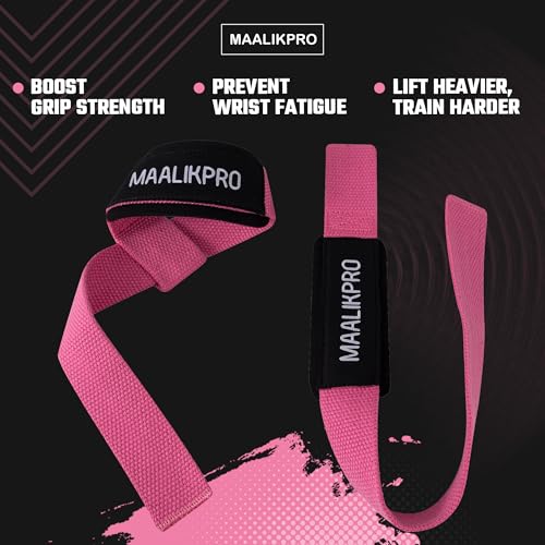 Weight Lifting Straps | Wrist Lifting Strap - color: Light Pink