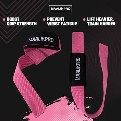 Weight Lifting Straps | Wrist Lifting Strap - color: Light Pink