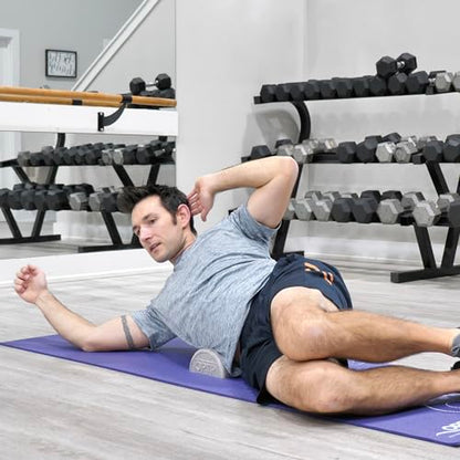OPTP Silver AXIS Foam Roller, Moderate Density for Sports Medicine, Physical Therapy, Pilates, Yoga - Myofascial Release on Trigger Points (Silver Moderate Density, 12" x 3" Half-Round) - size: Silver - 12" x 3" Half-round