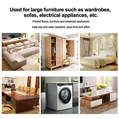 Garosa 8Pcs Furniture Sliders, Plastic with EVA Floor Protectors, Reduce Noise and Enhance Movement for Carpet and Hardwood Floors (3.5 inches) - size: 3.5 inches