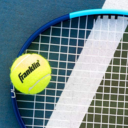 Franklin Sports Pressureless Tennis Balls - Official Size, Low Pressure - Great for Training + Practice - Low Bounce - All Court Surface - Carry Bag Included