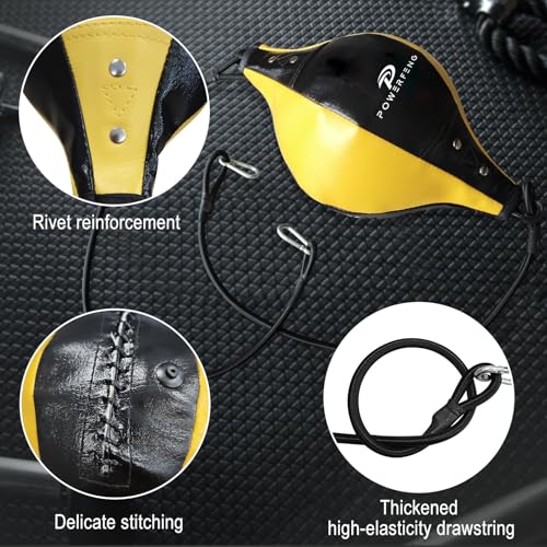 Double End Boxing Speed Bag: Speed Bags for Boxing Reaction Agilit & Hand Eye Coordination Training - Boxing Reflex Ball for Home Gym