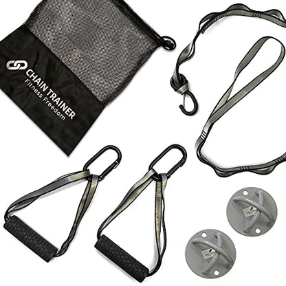 Portable Home Gym Multi-functional Basic Fitness Freedom Workout Equipment Comes in Basic, Intermediate, Advanced or Deluxe Sizes and Comes in Black or Silver