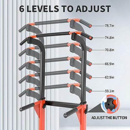 Z ZHICHI Pull-Up Dip Station Pull-Up Chin-Up Weight Capacity 350LBS - color: orange