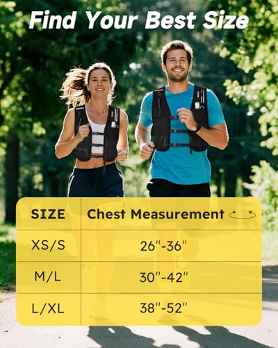 Running Vest for Women Men, Lightweight Hydration Vest with 500ML Soft Flask & Phone Holder, Reflective Running Backpack, Adjustable Run Pack Water Bottle, Runner Marathon Essentials