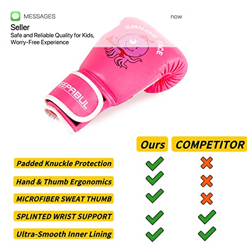Upgrade Kids Boxing Gloves for 3-8 Year Boys and Girls, Toddler Boxing Gloves for Kids Training, Boxing Gloves Kid Sparring for Punching Bag, Kickboxing, Muay Thai, MMA