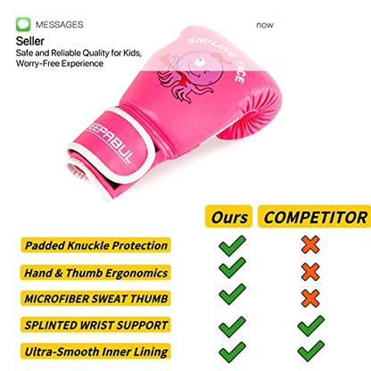 Upgrade Kids Boxing Gloves for 3-8 Year Boys and Girls, Toddler Boxing Gloves for Kids Training, Boxing Gloves Kid Sparring for Punching Bag, Kickboxing, Muay Thai, MMA