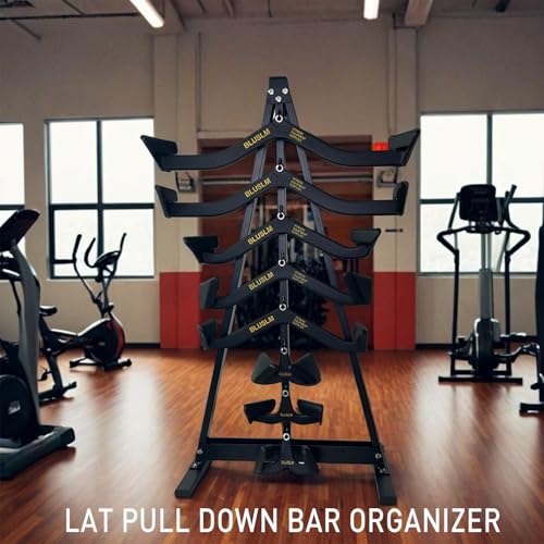 BLUSLM Lat Pull Down Bar Gym Accessory Rack, Lat Pulldown Attachments Cable Attachment Storage Rack for Mag Grip - Home Gym Fitness Heavy Duty A-Frame Stand - color: BIG S-ZHIJIA