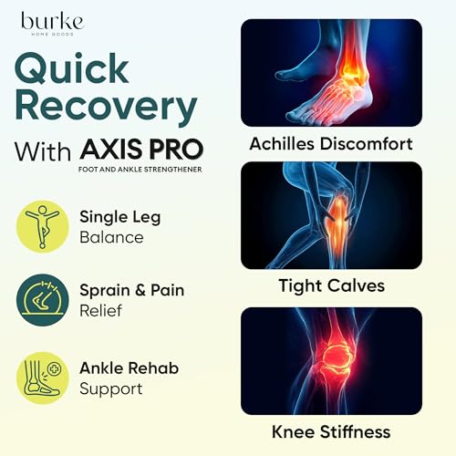 Ankle Balance Board & Foot Strengthener | Single-Leg Axis Board for Plantar Fasciitis Relief & Physical Therapy | Foot Stretcher for Sprained Ankle & Achilles Tendonitis | Non Slip Wooden Slant Board