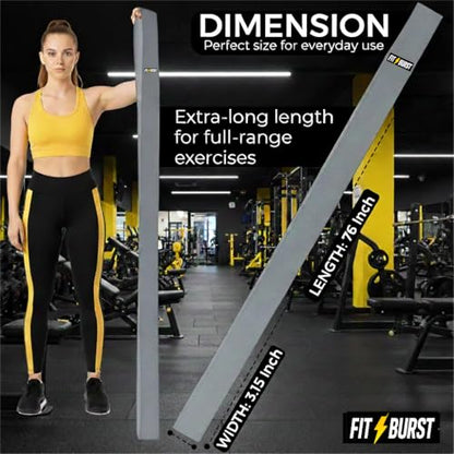 Premium Fabric Resistance Band 76 Inch Extra Long – Resistance Bands for Working Out & Resistance Bands for Physical Therapy, Non-Slip Exercise Band for Men & Women, Stretching & Home Fitness