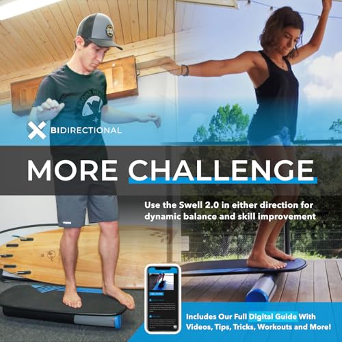 Revbalance Swell 2.0 - Surf & Paddle Balance Board Trainer - color: Midnight - Black