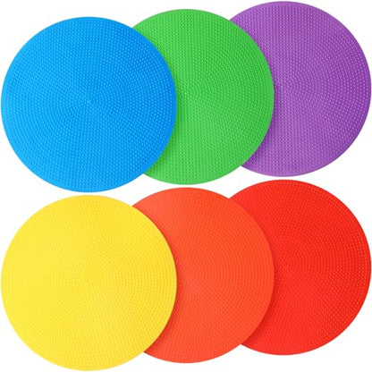 6 Pcs Poly Spots Markers Sports Training for Gym Floor Soccer Basketball Speed Agility Training Field Marking Equipment