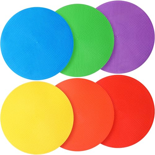 6 Pcs Poly Spots Markers Sports Training for Gym Floor Soccer Basketball Speed Agility Training Field Marking Equipment