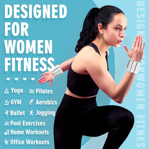 Wrist Weights, 2Pack Adjustable Wearable Wrist Ankle Weights for Women/Men, Silicone Wrist Bangles for Walking, Yoga, Pilates, and Gym, Arm & Leg Workout, 2lb - color: Gray