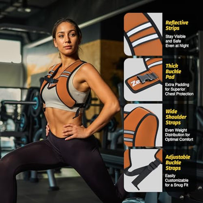 ZELUS Weighted Vest, Washable Z-Fit Soft Iron Weighted Vest for Women and Men, 5/10/15 lb Weight Vest with Reflective Strips & Adjustable Straps, Ultra Thin Weight Vest for Gym Strength Training