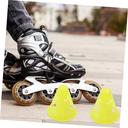 12pcs Small Roller Skate Practice Cones for Skating Training High Fluorescent Durable Agility Markers with Flat Bottom and Stable for Outdoor Sports Drills
