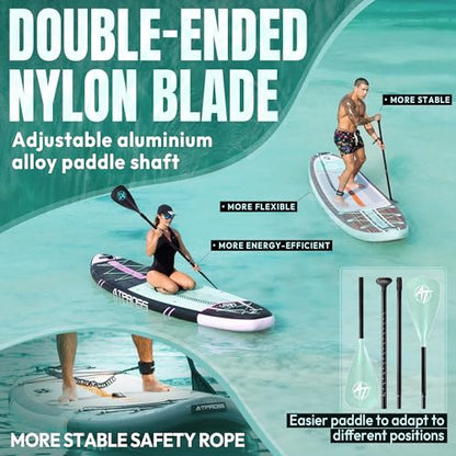 11'6"x35" Inflatable Paddle Board, 450lbs Extra Wide Stand Up Paddleboard for Adults with Premium SUP Accessories Kit & Backpack, Blow Up Kayak Non-Slip Stable Deck Boat for Yoga Fishing Surf - style: Wooden/ kayak seat