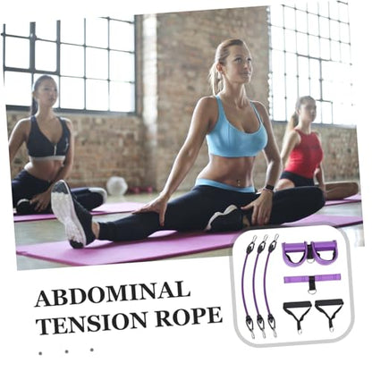 Mikinona High-Elasticity Foot Pedal Resistance Band with Upgraded Design for Sit-ups Abdomen and Full-Body Workouts Portable Lightweight Multifunctional Exercise Rope for Home and Travel