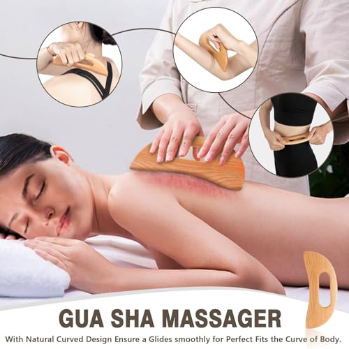 Wood Therapy Massage Tools 4-in-1, Wooden Lymphatic Drainage Massager Body Cellulite Remover, Professional Maderoterapia Kit Cellulite Massager for Body Sculpting,Contouring,Relief Muscle - style: 4 IN 1 Maderoterapia Kits