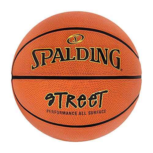 Spalding Outdoor Rubber Basketballs | Performance Rubber Cover Designed for Outdoor Play | Multiple Sizes & Colors - color: Street - Orange, size: Size 7, 29.5"